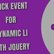 Add Click Event To Dynamic Li Tag With JQuery HowToCodeSchool Com