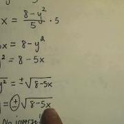 Finding The Inverse Of A Function Or Showing One Does Not Exist Without A Graph Ex 2