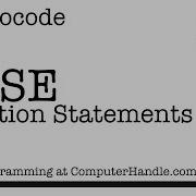 Pseudocode CASE Selection Statements
