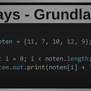 Java Einführung In Arrays Felder Beispiel Notendurchschnitt