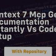 Context 7 Mcp Get Documentation Instantly Vs Code Setup
