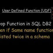 Drop Function In SQL DB2 Drop Any Specific Function From Multiple Same Name Function In Schema