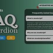 FAQ Accordion HTML CSS JavaScript Responsive Accordion Tutorial