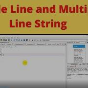 Single Line And Multiple Line String In Python Lecture 12