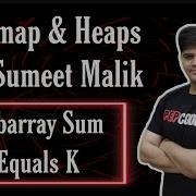 Subarray Sum Equals K Count Subarrays With Sum Equals K Hashmap Interview Questions Playlist