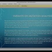 18IS62 MUTATION ANALYSIS VIDEO BY SUJAN