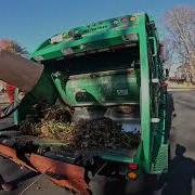 Garbage Man GoPro POV Heavy Manual Fall Yard Waste Tossing Leaf Bag Piles