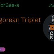 GFG Pythagorean Triplet Java O N Max Arr I 2