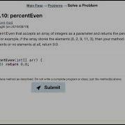 Java Practice It Exercise 7 10 PercenetEven Arrays Array Basics For Loop If Condition