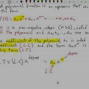 28 Introduction To Polynomial Functions Part 1