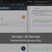 How To Solve 2D Arrays On HackerRank Javascript Arrays