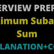 Maximum Subarray Sum Hackerrank Solution