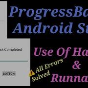 ProgressBar In Android Studio Horizontal ProgressBar Handler And Runnable Uses