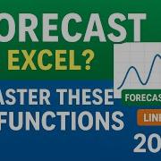 Excel FORECAST Functions You NEED To KNOW ETS LINEAR SEASONAILTY CONFINT More