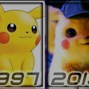 EVOLUTION Of PIKACHU In Movies And Anime TV Series 1997 2019 Pokemon Detective Pikachu Movie Scene
