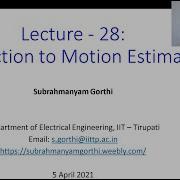 L28 Introduction Motion Estimation