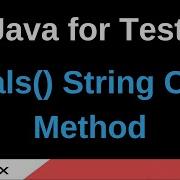 Java For Testers Part 94 Equals String Method