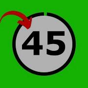 The Most Simplest 45 Seconds Green Screen Countdown Timer No Sound White Version