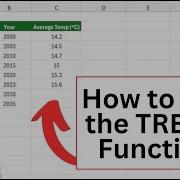 How To Use The TREND Function In Excel Trends Forecasting