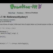 Java Practice It Self Check 7 19 ReferenceMystery1 Arrays Syntax Array Basics