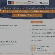 SinarKU CGE 1 Theory Of Computable General Equilibrium CGE