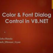 Font Color Dialog Controls In VB NET
