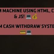 Build An ATM Machine To Withdraw Cash HTML CSS JavaScript Tutorial