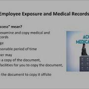 Access To Employee Exposure And Medical Records Training Video