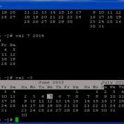 Calendar Command Cal