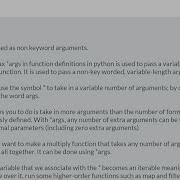 Non Keyword Arguments Python Programming For Beginners