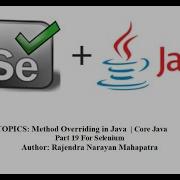 Method Overriding In Java Core Java Part 19 For Selenium