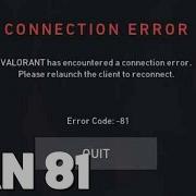How To Fix Valorant Error Code VAN 81 Valorant Connection Error