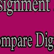 Python Assignment 2A Compare Digits Ccbp NxtWave