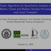Faster Algorithms For Quantitative Analysis Of MCs And MDPs With Small Treewidth