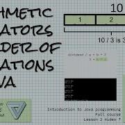 Arithmetic Operators Mod Order Of Operations In Java Intro To Java Full Course Lesson 2 Video 7