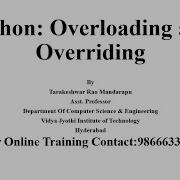 Python Overloading And Overriding