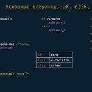 Урок 24 Python Условные операторы If Elif Else ТЕОРИЯ