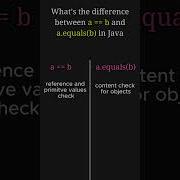 What S The Difference Between A B And A Equals B In Java Java K5kc Interview