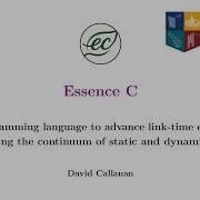 Essence C A New Programming Language Final Year Project Maynooth University