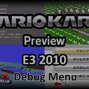 E3 2010 Mario Kart 3DS Preview Debug Menu