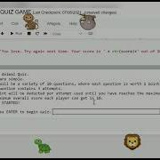 Animal Quiz Game Using Python