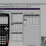 The Population Variance And St Deviation On The Ti 84