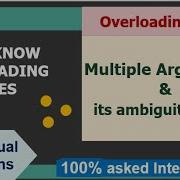 Overloading With Multiple Arguments Its Ambiguity Cases Tricky Interview Que Must Know Cases