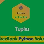HackerRank Tuples Problem Solution In Python Python Problems Solutions Programmingoneonone