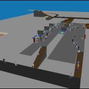 VISSIM Pedestrian Simulation 01