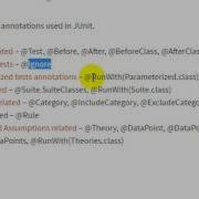 JUnit Annotations