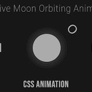 CSS Animation Project Rotating Moon Over Its Orbit