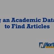 Finding Articles Using An Academic Database