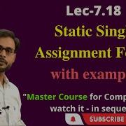 L7 18 Static Single Assignment Form SSA Form Compiler Design CD