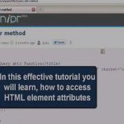 JQUERY Tutoriral JQuery Attr Method
